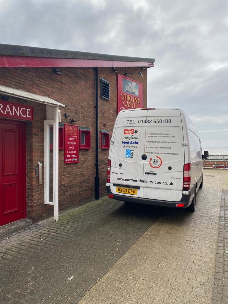 Busy Bridlington pub extraction system.